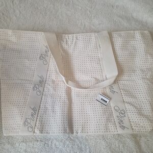 PINK Victoria's Secret Cream Tote Bag